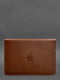 Шкіряний чохол-конверт на магнітах для MacBook 14 світло-коричневий | 6403324