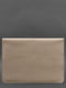 Шкіряний чохол-конверт на магнітах для MacBook 15" бежевий | 6403425