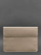 Шкіряний чохол-конверт на магнітах для MacBook 14 світло-бежевий | 6403427 | фото 2