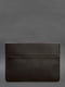 Шкіряний чохол-конверт на магнітах для MacBook 14 темно-коричневий | 6403428 | фото 2