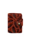 Шкіряний кард-кейс (Книжечка) кораловий з пір'ям  | 6403510 | фото 5