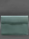 Шкіряний чохол-конверт на магнітах для ноутбука універсальний бірюзовий | 6403717
