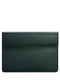 Шкіряний чохол-конверт на магнітах для ноутбука універсальний зелений  | 6403720 | фото 4