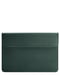 Шкіряний чохол-конверт на магнітах для ноутбука універсальний зелений  | 6403721 | фото 4