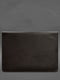 Шкіряний чохол-конверт на магнітах для ноутбука універсальний темно-коричневий | 6403727 | фото 3