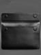 Шкіряний чохол-конверт на магнітах для ноутбука універсальний чорний | 6403730 | фото 2