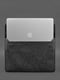 Чохол-конверт із клапаном шкіра+фетр для MacBook 13" чорний  | 6403902 | фото 4