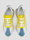 Кроссовки желто-голубые | 6415999 | фото 6