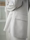 Жакет однобортний светло-сірого кольору в смужку | 6352355 | фото 9