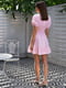 Сукня міні рожевого кольору в білу смужку | 6415925 | фото 5