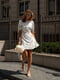Сукня міні біла у квітковий принт | 6415927 | фото 2