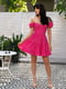 Платье мини хлопковое корсетного кроя розовое | 6415928 | фото 2