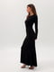 Сукня міді силуетна чорного кольору | 6415937 | фото 4