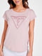 Рожева футболка з логотипом бренду | 6416545 | фото 3