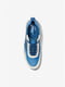 Кроссовки бело-синие с логотипом бренда | 6416677 | фото 4