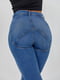 Джинсы клеш цвета джинс | 6403966 | фото 4