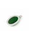 Підвіска з коштовного каміння (агат зелена, срібло) | 6419847 | фото 3