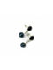 Сережки-цвяшки з обсидіаном, перлами | 6419857 | фото 2