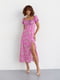 Сукня А-силуету рожева з квітковим принтом | 6331254 | фото 6