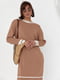 Сукня oversize кавового кольору в рубчик | 6420007 | фото 3