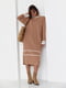 Сукня oversize кавового кольору в рубчик | 6420007 | фото 5