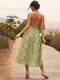 Сукня А-силуету кольору хакі | 6420221 | фото 5