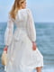 Платье А-силуэта молочного цвета | 6420239 | фото 8