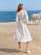 Платье А-силуэта молочного цвета | 6420240 | фото 9