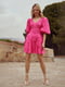Платье А-силуэта малинового цвета | 6420279 | фото 2