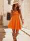 Платье А-силуэта оранжевое | 6420280 | фото 2