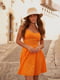 Платье А-силуэта оранжевое | 6420280 | фото 5