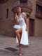 Платье А-силуэта молочного цвета | 6420306 | фото 2