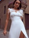 Платье А-силуэта молочного цвета | 6420306 | фото 3
