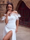 Платье А-силуэта молочного цвета | 6420306 | фото 8