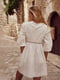 Платье А-силуэта молочного цвета | 6420315 | фото 5