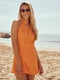 Платье А-силуэта оранжевое | 6420317 | фото 2