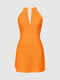 Платье А-силуэта оранжевое | 6420317 | фото 6