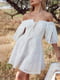Платье А-силуэта молочного цвета | 6420321 | фото 7