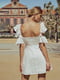 Платье А-силуэта молочного цвета | 6420327 | фото 6