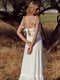 Платье А-силуэта молочного цвета | 6420329 | фото 5