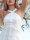 Платье А-силуэта молочного цвета | 6420330 | фото 8