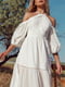 Сукня А-силуету молочного кольору | 6420331 | фото 5