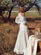 Платье А-силуэта молочного цвета | 6420331 | фото 8