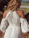 Платье А-силуэта молочного цвета | 6420331 | фото 9