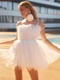 Платье А-силуэта белое | 6420468 | фото 6