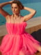 Платье А-силуэта розовое | 6420469 | фото 7