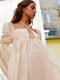 Платье А-силуэта молочного цвета | 6420474 | фото 4