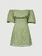 Сукня А-силуету кольору хакі | 6420489 | фото 5