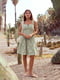 Сукня А-силуету кольору хакі | 6420490 | фото 4