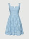 Платье А-силуэта голубое | 6420491 | фото 7